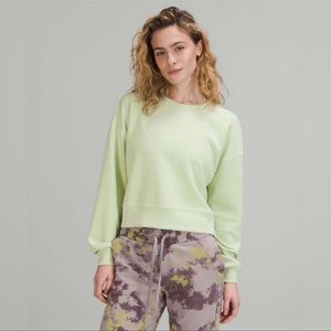 Lululemon softstreme cropped crew in creamy mint